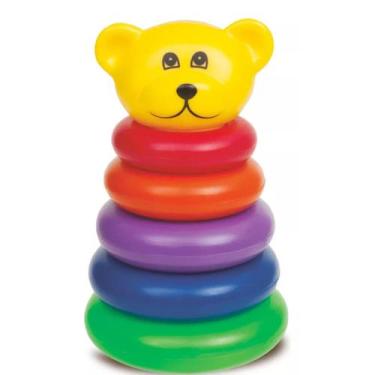 Imagem de Ursinho Didático De Empilhar Brinquedo Pedagógico Bebê Educativo Infan