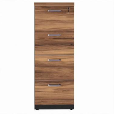 Imagem de Armário Arquivo Office com 4 Gavetas Pasta Web Office, Nogal/Preto