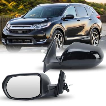 Imagem de MOFOAP Espelho esquerdo do lado do motorista compatível com Honda CRV 2017 2018 2019 2020 2021 2022 Honda CRV espelho retrovisor com espelhos de vidro dobráveis manuais substitui 76251TLCA21 (3 pinos)
