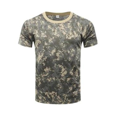 Imagem de Camiseta Masculina Camuflada 3D - Manga Curta, Gola Redonda - Moda Cas