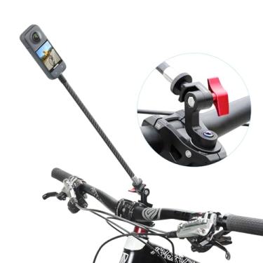 Imagem de SEASKY Suporte de unicórnio para guidão de bicicleta de liga de alumínio H2E para câmera de ação esportiva com haste de extensão de 30 cm compatível com acessórios panorâmicos insta360 X4 X3 X2 One RS