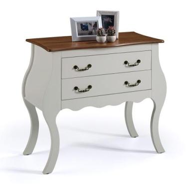 Imagem de Cômoda de Madeira com 2 Gavetas Bombê Antique - M51007 - Linz, Laca - 