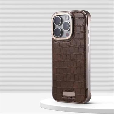 Imagem de VFDHN Capa de couro fina para iPhone 16 15 14 13 Pro Max, capa antiqueda, sem moldura, leve, para iPhone 15 16 Promax, WB EY Desert, para iPhone 14