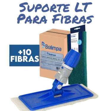 Imagem de Suporte Lt Limpa Tudo + 10 Fibras: Kit Completo Para Limpeza - Bralimp