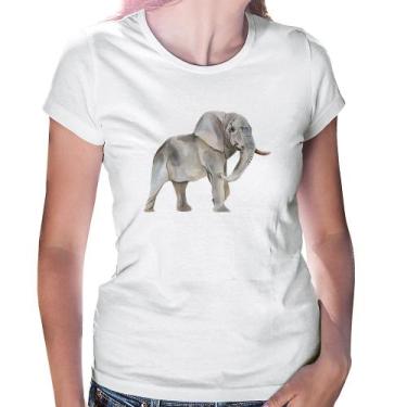 Imagem de Baby Look Elefante - Foca na Moda, Branco, G
