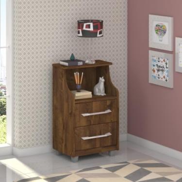 Imagem de Mesa Multiuso Topázio c/ 2 Gavetas em MDF p/Estudos, Quartos e Escritório - Marrom