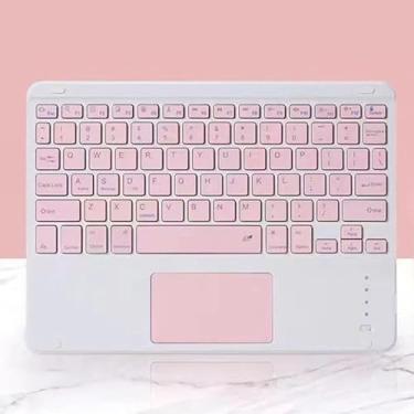 Imagem de Teclado Sem Fio Bluetooth com Touch Pad. (Azul) Mini teclado. VARIEDADES DE CORES, UMA DELAS COMBINA COM VOCÊ.