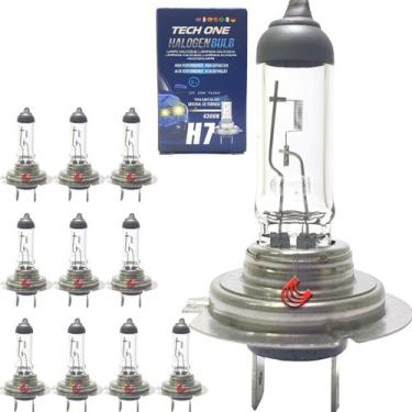 Imagem de Kit 10 Lampada Automotivo Halogena 12v 4300k Encaixe H7 - TECH ONE