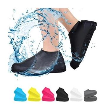 Imagem de Protetor De Sapato De Silicone Impermeável Para Chuva Antiderrapante Moto TAMANHO (PEQUENO MÉDIO E GRANDE) - PLP MANIA (Azul, P)