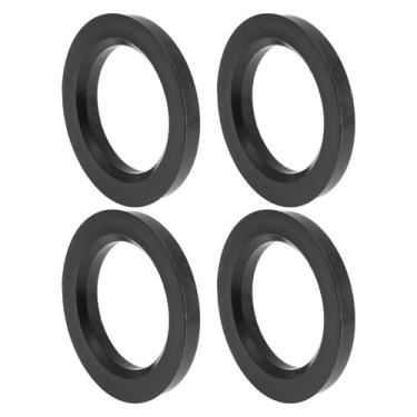 Imagem de INFINAUTO Anéis centralizados de cubo de roda de carro de 82,1 mm a 56,1 mm rodas de policarbonato preto eixo central amortecedor Hubrings 4 peças