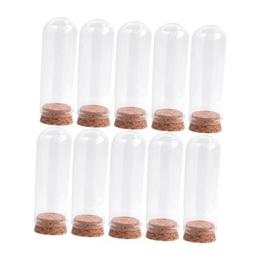Imagem de ＫＬＫＣＭＳ 10 peças cúpulas de vidro cloche bell frascos decorativos exibem caixas de exibição para festas a favor do armazenamento de flores em casa Arranjo , 30mm X 80mm