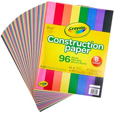 Imagem de Crayola Papel de construção de 8 cores sortidas de 23 x 30 cm, pacote com 96