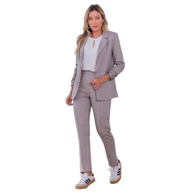 Imagem de Blazer Malha Matuta Essencial Cinza Tam. 44-Feminino