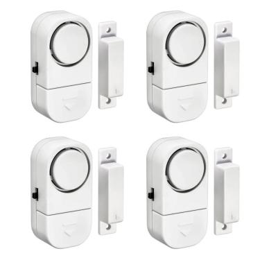 Imagem de Kit 04 Alarme Sonoro Invasão Residencial Porta Janela Portão