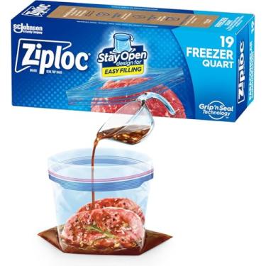 Imagem de Ziploc Sacos para freezer de 1 litro, 20 unidades