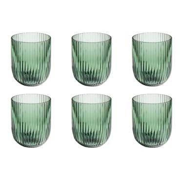 Imagem de Abode Homewares Mesa de acrílico premium para uso interno/externo, vinho sem haste, verde sálvia, 470 ml, conjunto de 6