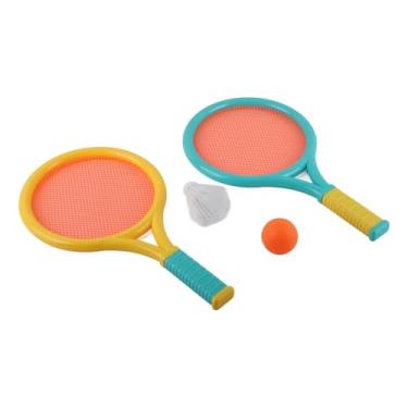 Imagem de Kettennis Racket Setkids Binton Racket Setldren Tennis Racketkids Conjunto de Raquetes de Tênis, Raquete de Raquete Ldren Binton Dula DULE ELASIC (Amarelo #12)