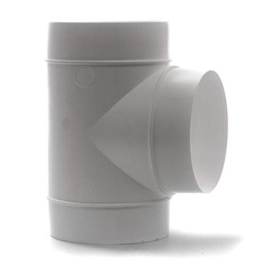 Imagem de Adaptador de mangueira de 3 vias conector de duto de 10 cm para sistema de ventilação de plástico ABS para conector de tubo redondo em forma de T de mangueira - ventilador de extrator - conector T de ventilação de mangueira de duto - encaixe de 4 polegadas de 3 vias