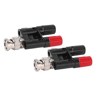 Imagem de BNC Masculino 4mm Banana Libring Post Splitter RF Conector Coaxial 2pcs Para Equipamentos Eletrônicos, Máquinas Industriais