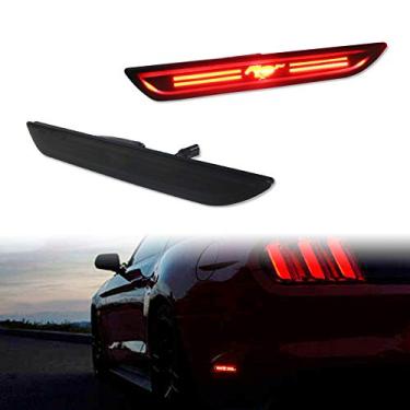 Imagem de TurningMax Kits de lâmpadas de marcador lateral traseira LED fumê 48-SMD para Ford Mustang 2015 2016 2017 2018 2019