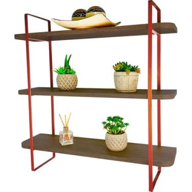 Imagem de Prateleira Nicho De Parede Tripla SLIM Modelo Industrial Decoração Sala Quarto