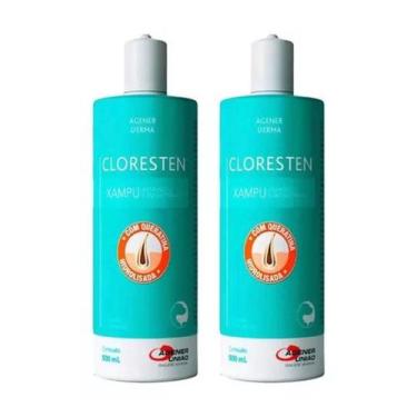 Imagem de 2 Cloresten Shampoo Antifúngico E Antibacteriano 500ml Cães