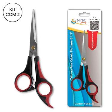 Imagem de Kit 2 Tesoura Para Cabelo Fio Laser 6 1/2" - 165Mm NYBC - NYBC Beauty