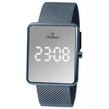 Imagem de Relógio Champion Feminino Digital Espelhado Azul Ch40080n