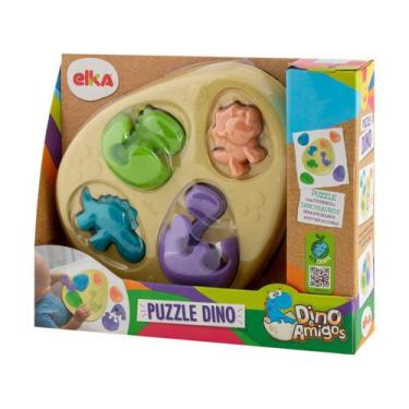 Imagem de Brinquedo de Encaixar Dino Dino e Amigos Elka  - 11 Peças
