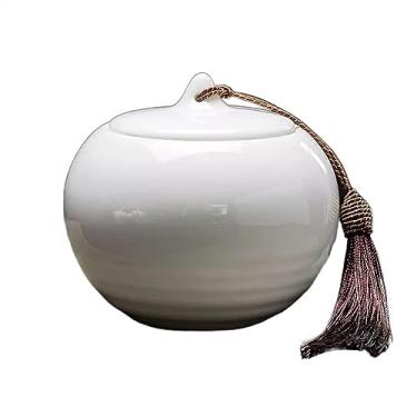 Imagem de Lata de chá Vasilha de chá de porcelana branca chinesa de alta qualidade selada vazia para armazenamento de armazém de chá doméstico Caixa de chá