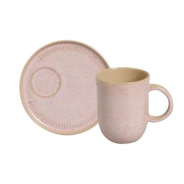 Imagem de Kit Caneca Coup Stoneware Com Pires Litchi - Porto Brasil