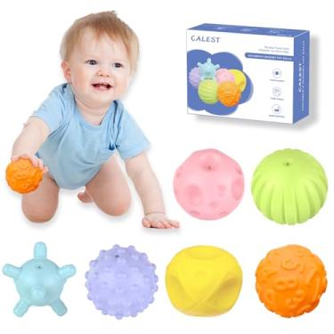 Imagem de CALEST Pacote Com 6 Bolas Sensoriais, Brinquedos Para Bebês De 36 Meses, Macias Crianças A Partir 3 Anos, Banheira Meninos E Meninas, Conjunto Presente Cores Vibrantes Resiliência