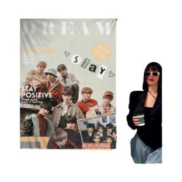 Imagem de Retro Stray Kids KPOP Poster Flag Studio Decoração De Interiores Vária