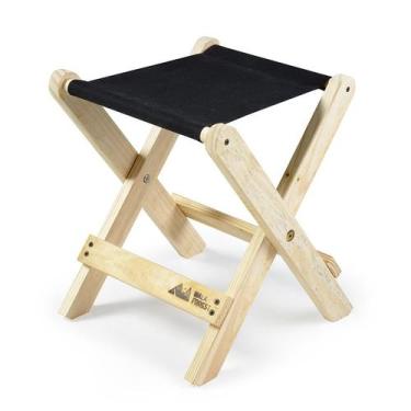 Imagem de Banco Dobrável Camping Madeira e Preto - Modern