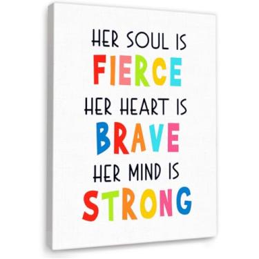 Imagem de YEOION Arte de parede forte para decoração de parede de escritório, citações positivas decoração de parede para sala de aula e escola