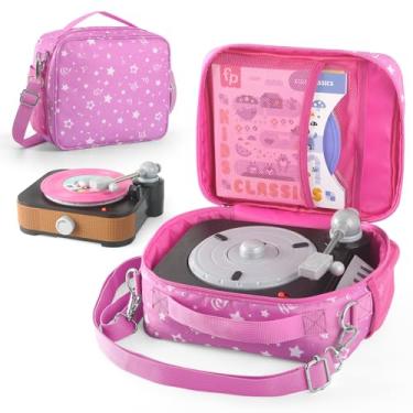 Imagem de Taladad Estojo De Transporte Para Brinquedo Musical Fisher-Price E Mesa Dj Bebês, Bolsa Armazenamento Portátil Com Alça Música Infantil (Rosa)