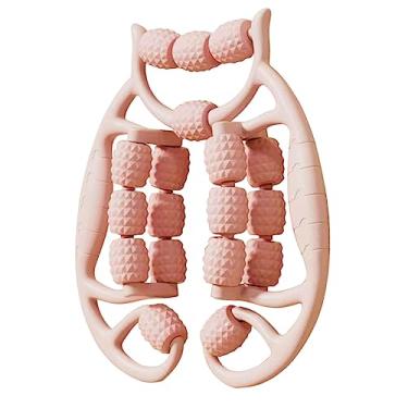 Imagem de RNXRZANK Rolo de Massagem, Rolo Muscular com 18 Rodas, Máquina de Massagem, Relaxante Muscular, Braçadeiras Circulares para Pernas, Rolo de Massagem para Perna, ROSA
