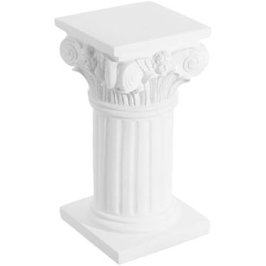 Imagem de Kichvoe Estátua de Pilar Romano 1pc, Suporte de Coluna Branca de Resina, Ornamento de Decoração de Casamento, Acessórios para Fotos para Decoração Interna e Externa do Jardim