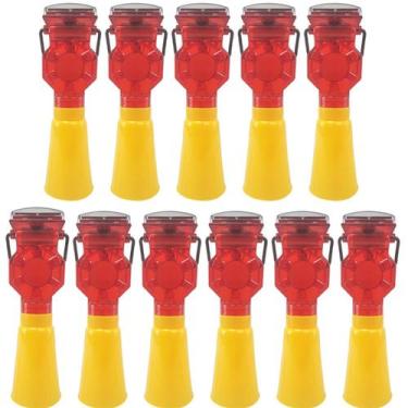 Imagem de Sinalizador Solar Viario Cone Kit 11 Uni Iluminaçao Rua Pista Estrada 