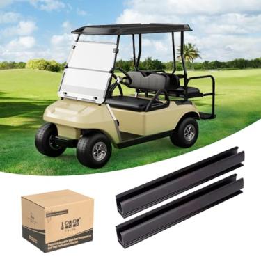 Imagem de 10L0L Clipes de retenção de para-brisa de carro Club de 32,6 cm adequados para (tubo de ferro de 2,5 cm de diâmetro) Carrinho de golfe Club Car DS Precedent Clipes de faixa de para-brisa peça de