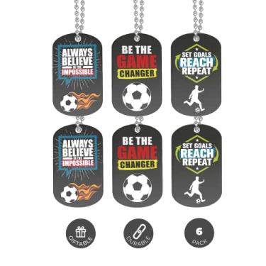 Imagem de Inkstone Colares motivacionais de futebol com etiqueta de cachorro, presentes, acessórios de uniforme, prêmios esportivos