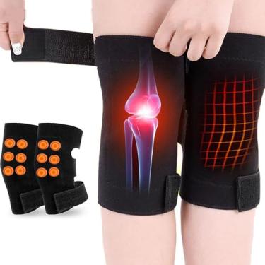 Imagem de Par Joelheira Magnética Turmalina, Imã, Artrite, Artrose, AutoAquecimento, Articulaçao, Tratamento e Alivio De Dor, Usar Apenas em Repouso, Marca Starmega.