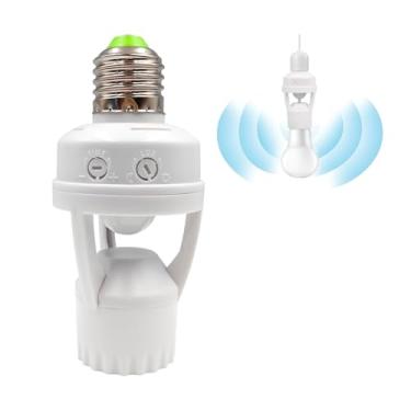 Imagem de Soquete com Sensor de Presença E27 110V/220V – Detecção de Movimento 360° para Lâmpadas, Automático, Ideal para Iluminação Residencial e Comercial (1)