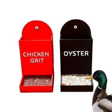 Imagem de Alimentador De Grãos Para Galinheiro,Recipiente de Alimento para Patos - 2 Peças Comedouro Suspensível Para Patos E Galinhas De Quintal