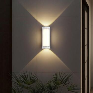 Imagem de Luzes de parede LED para ambientes externos, arandela IP65, à prova d'água, luz de porta da frente, metal, alumínio, lâmpada de parede interna para jardim, pátio, varanda, garagem, corredor, corredor