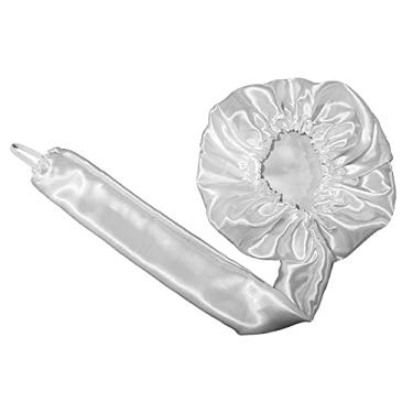 Imagem de Touca Difusora Secadora Cetim Seda Anti Frizz Branca