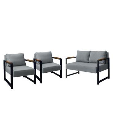 Imagem de Conj. 02 Poltronas e 01 Namoradeira Estilo Industrial Ipanema - Gonçal