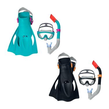 Imagem de Kit Snorkel com Máscara e Pés de Pato Bestway Meridian 25020 Sortido