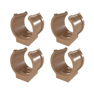 Imagem de Kit 4 Abraçadeira Impacto Cano 25Mm 3/4'' Marrom Estrela