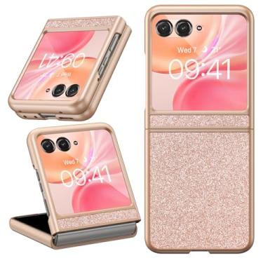 Imagem de GUAGUA Capa luxuosa com brilho para Motorola Moto Razr 2024/2025 [não é para Plus ou Ultra], proteção contra quedas de corpo inteiro, capa resistente à prova de choque, carregamento sem fio para Moto